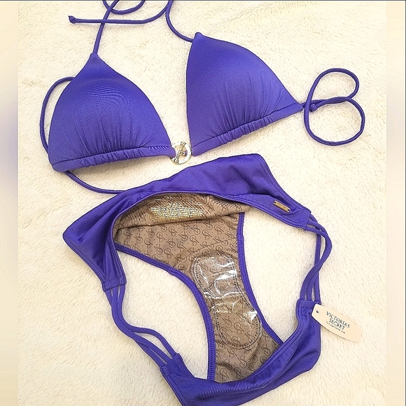Victoria's Secret Vintage Strappy Push-up Bikini Swim 2 Piece Set NWT - Picture 5 of 15